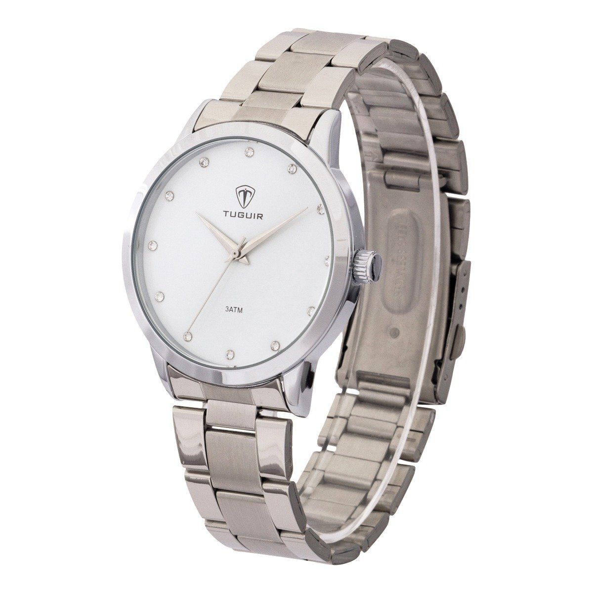 Relógio Feminino Tuguir Analógico TG114 - Prata e Branco Prata 2