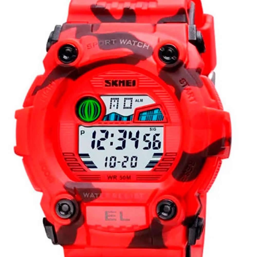 Relógio Infantil Menino Skmei Digital 1635 - Vermelho Vermelho 2
