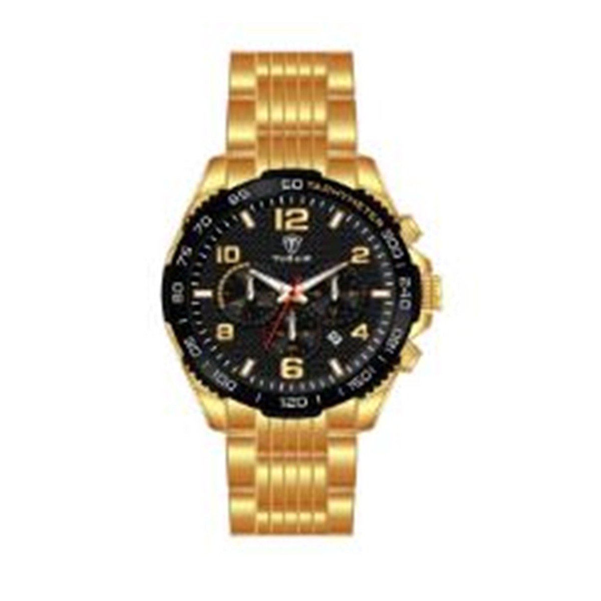 Cronógrafo Masculino Tuguir Analógico 2387TU - Dourado e Preto Dourado 1