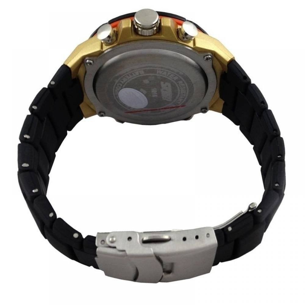 Relógio Masculino Skmei AnaDigi 1016 Preto e Dourado Dourado 3