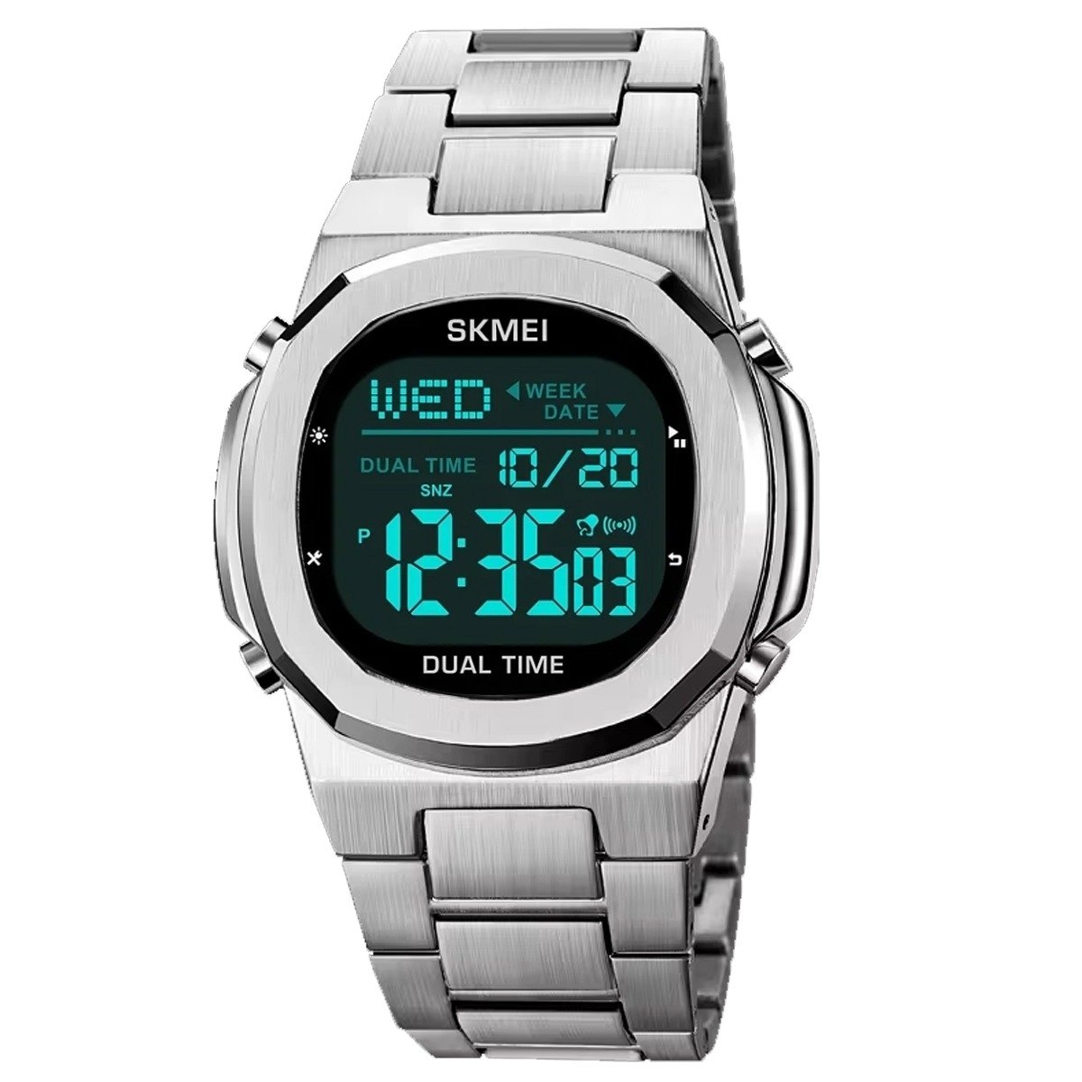 Relógio Masculino Skmei Digital 2004 Prata Prata 2