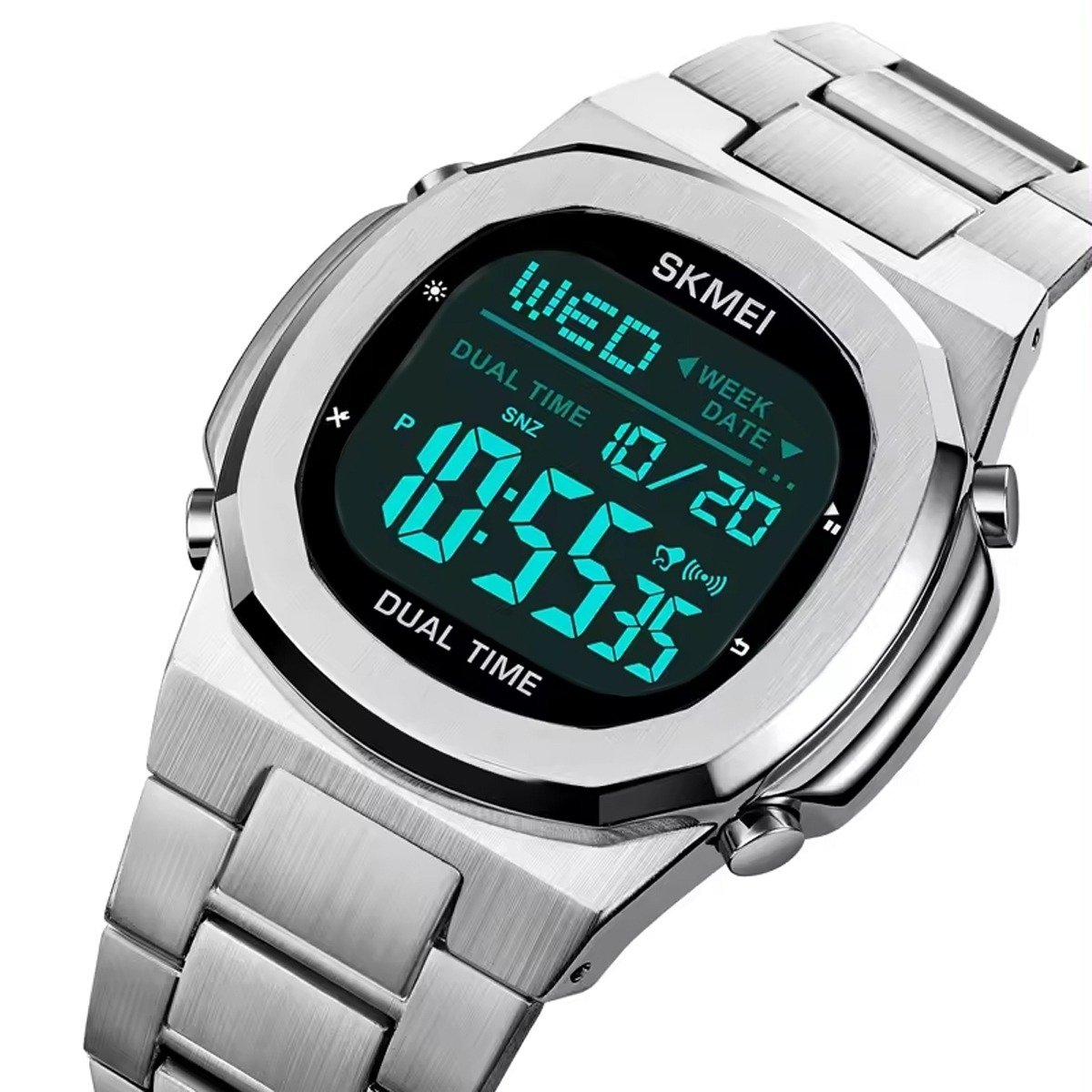 Relógio Masculino Skmei Digital 2004 Prata Prata 4