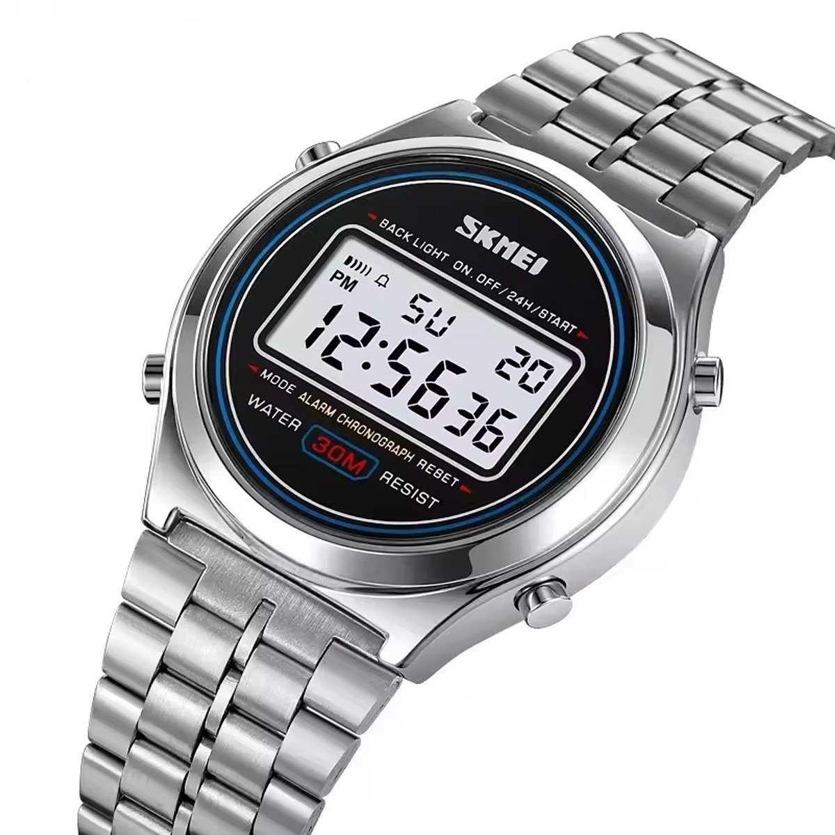 Relógio Unissex Skmei Digital 2146 Prata Prata 3