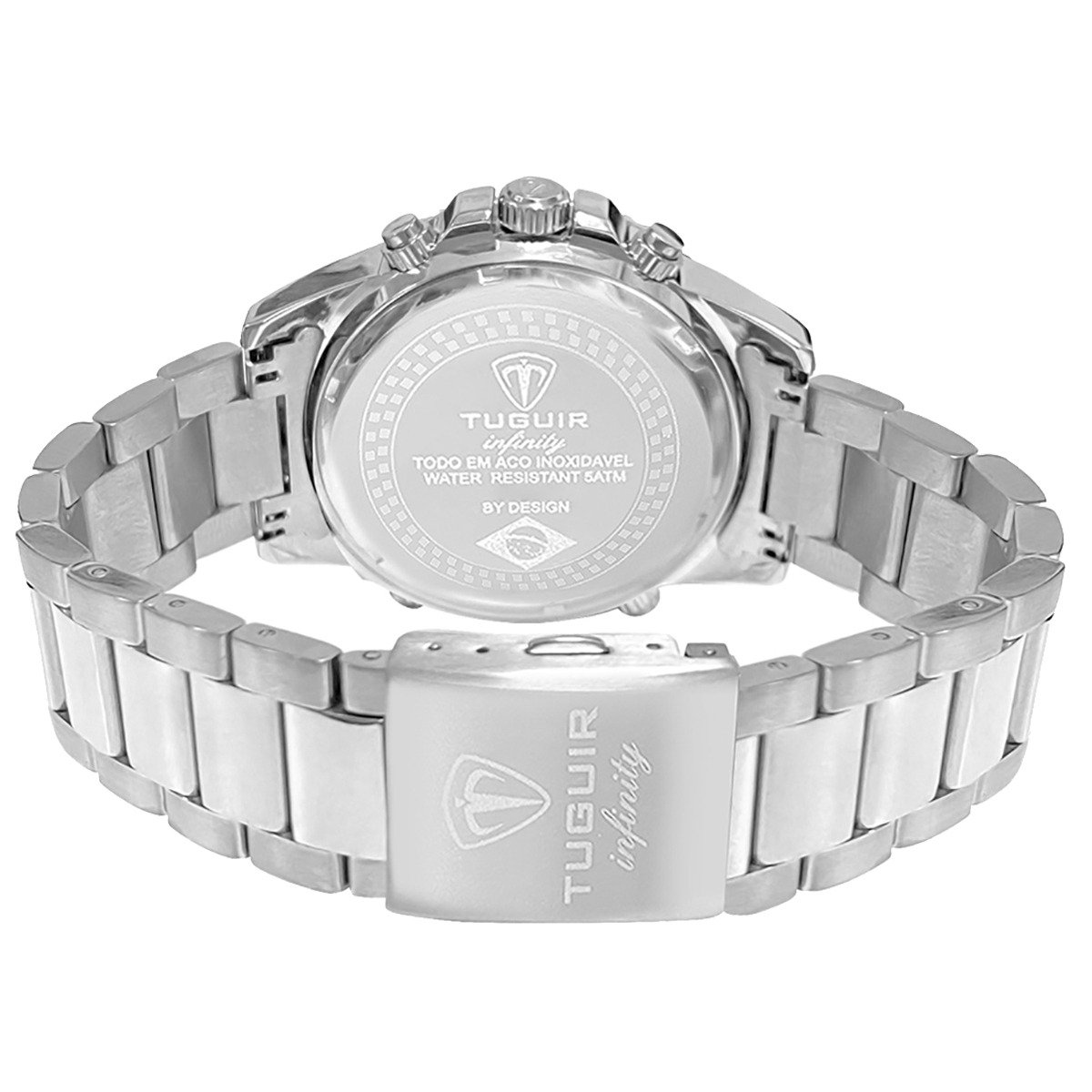 Relógio Masculino de Aço Relógio Tuguir AnaDigi Infinity TGI37021 Prata e Verde Prata 3