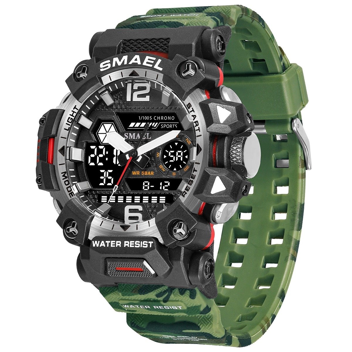 Relógio Masculino Smael AnaDigi 8072 - Verde Verde 1