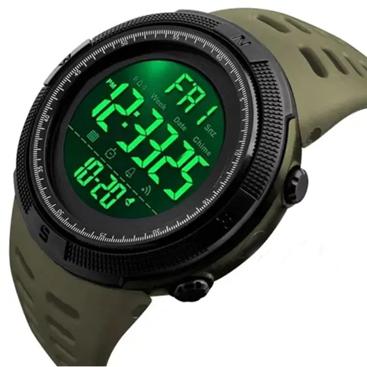 Relógio Masculino Skmei Digital 1251 Preto e Verde Preto 2