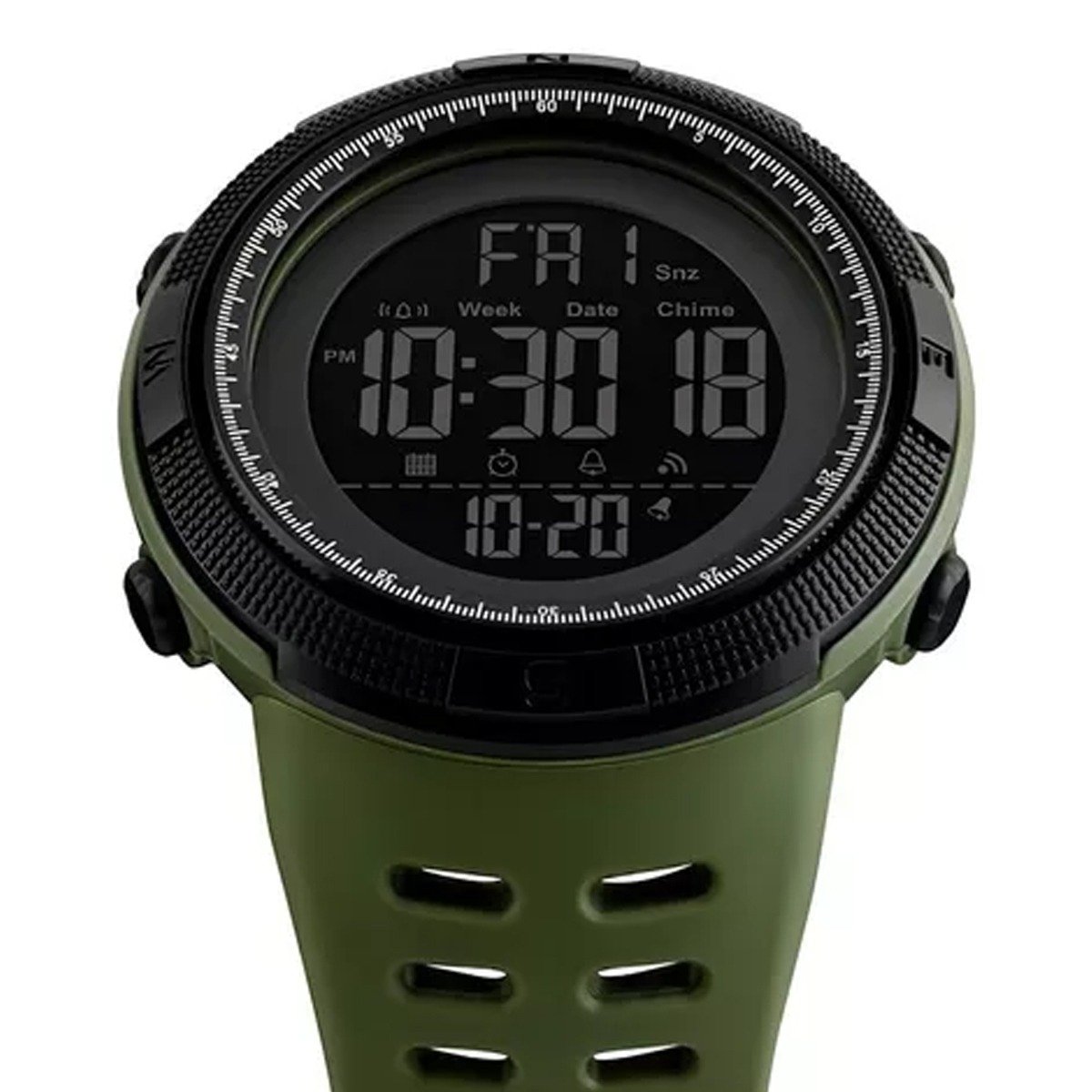 Relógio Masculino Skmei Digital 1251 Preto e Verde Preto 3