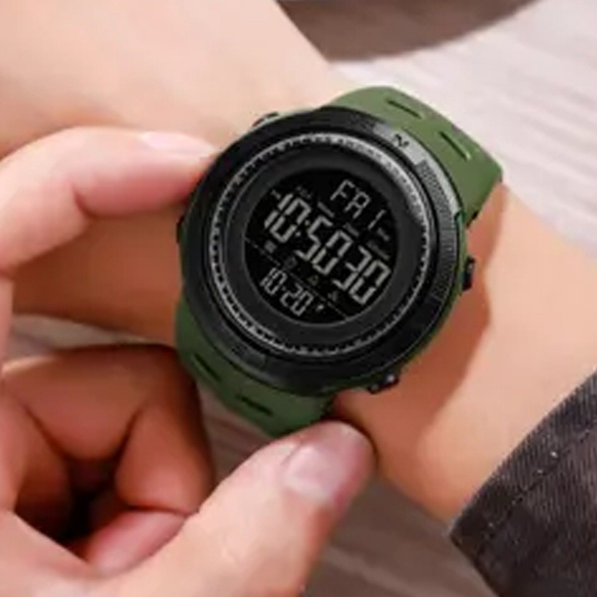 Relógio Masculino Skmei Digital 1251 Preto e Verde Preto 4