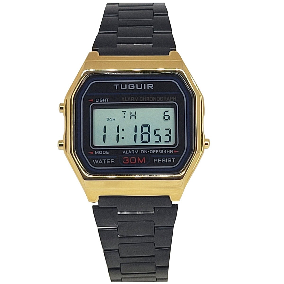 Relógio Unissex Relógio Tuguir Digital TG30320 Preto e Dourado Preto/Dourado 1
