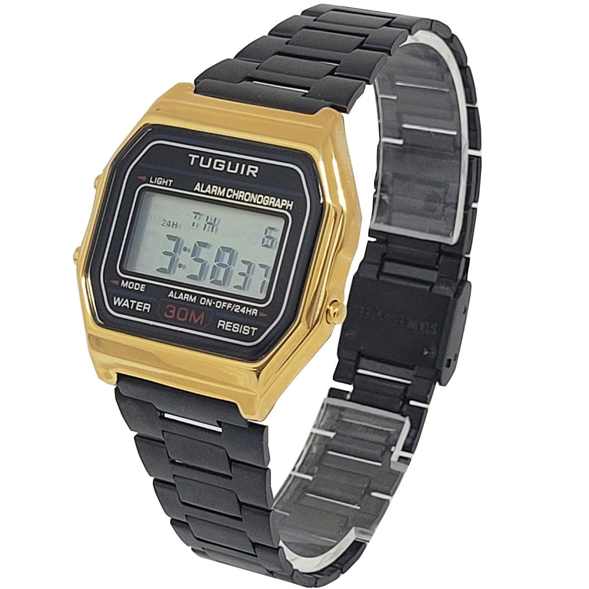 Relógio Unissex Relógio Tuguir Digital TG30320 Preto e Dourado Preto/Dourado 2