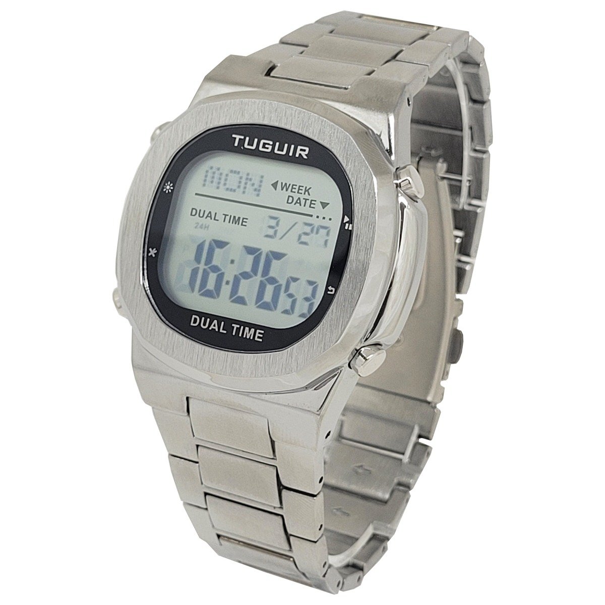 Relógio Masculino Relógio Tuguir Digital TG30323 Prata Prata 2