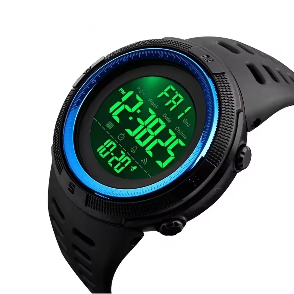 Relógio Masculino Skmei Digital 1251 Preto e Azul Preto 3