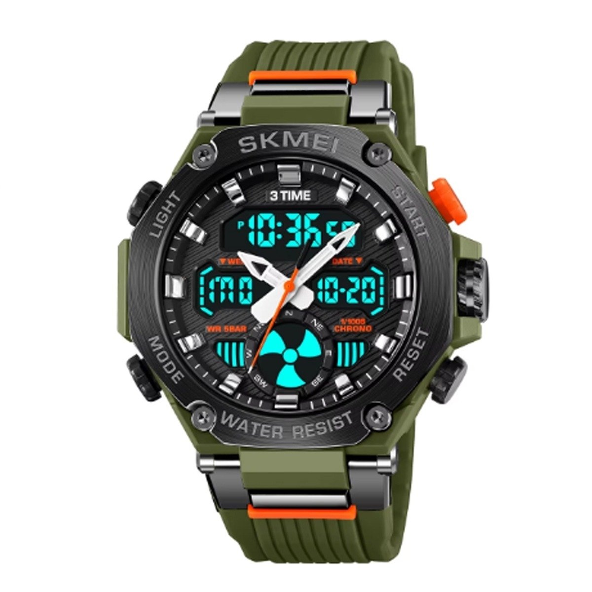 Relógio Masculino Skmei AnaDigi 2223 Verde e Preto Preto 2