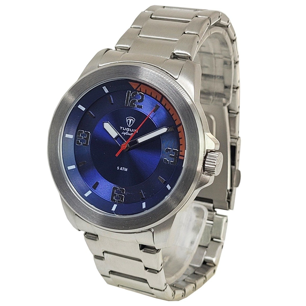 Relógio Masculino Tuguir Analógico Infinity TGI37092 - Prata e Azul Prata 2