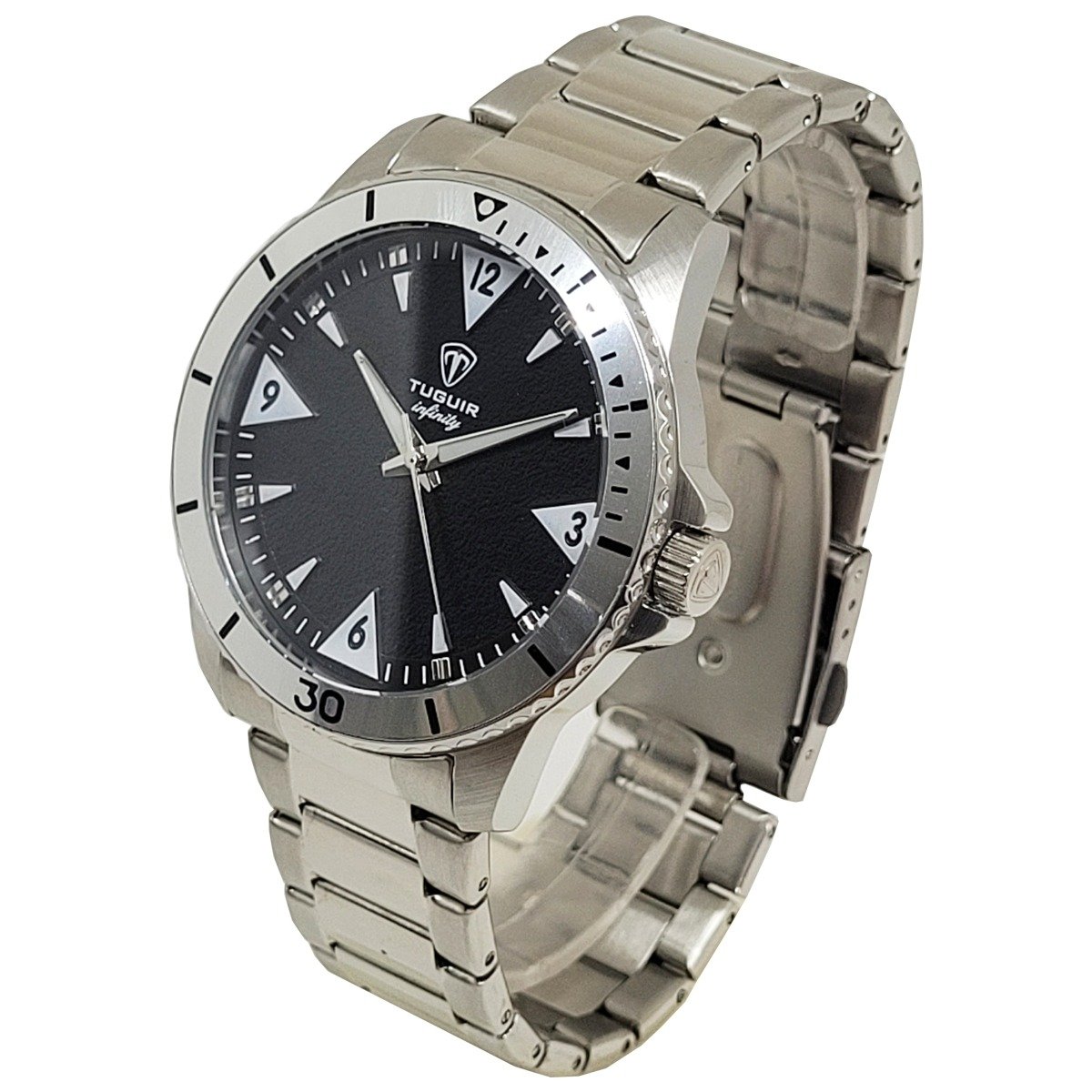 Relógio Masculino Tuguir Analógico Infinity TGI37073 - Prata e Preto Prata 2