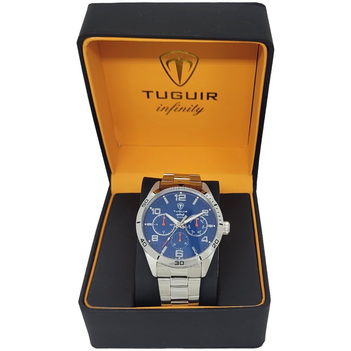 Relógio MultiFunção Masculino Tuguir Analógico Infinity TGI37056 - Prata e Azul Prata 3