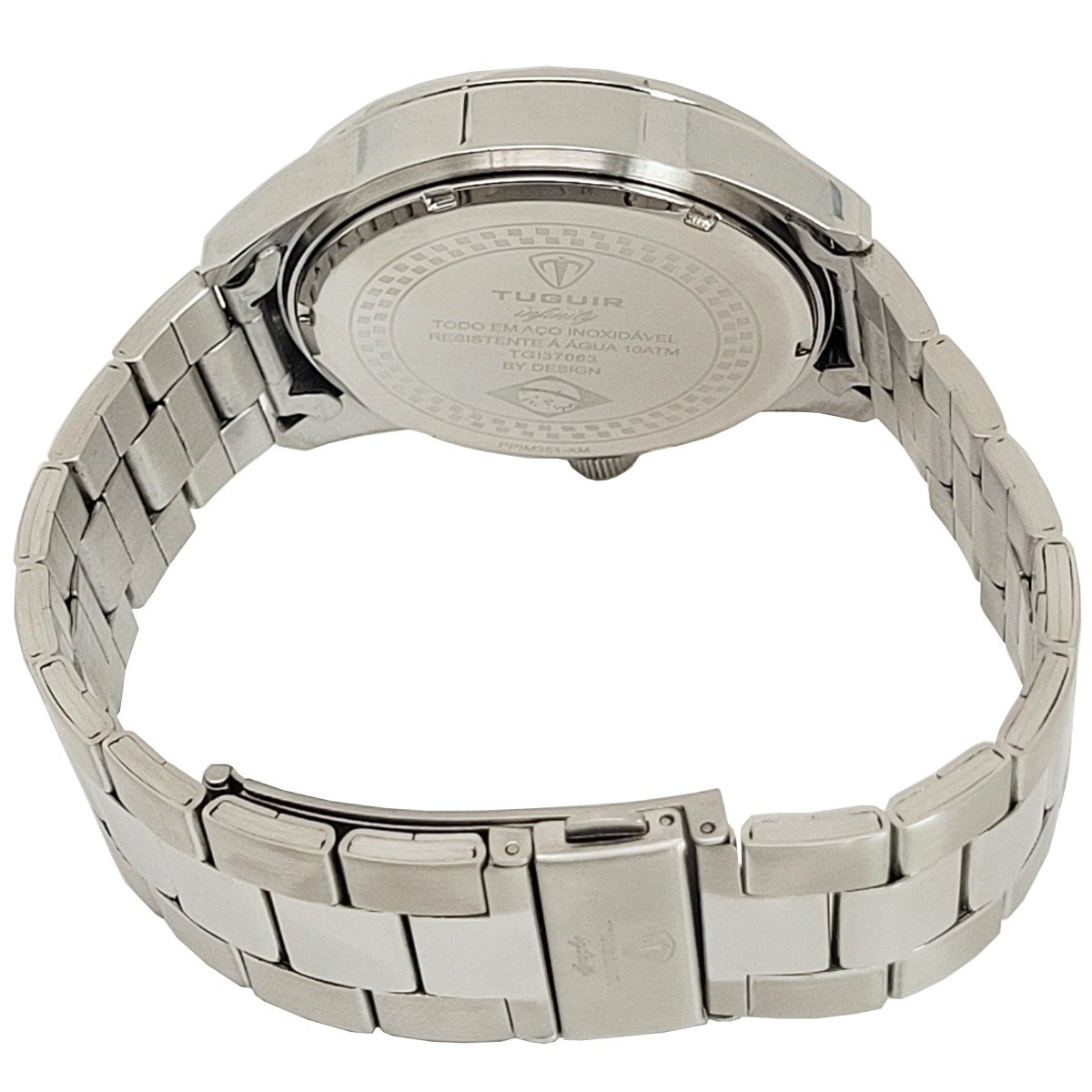 Relógio Masculino de Aço Relógio MultiFunção Tuguir Analógico Infinity TGI37063 Prata Prata 4