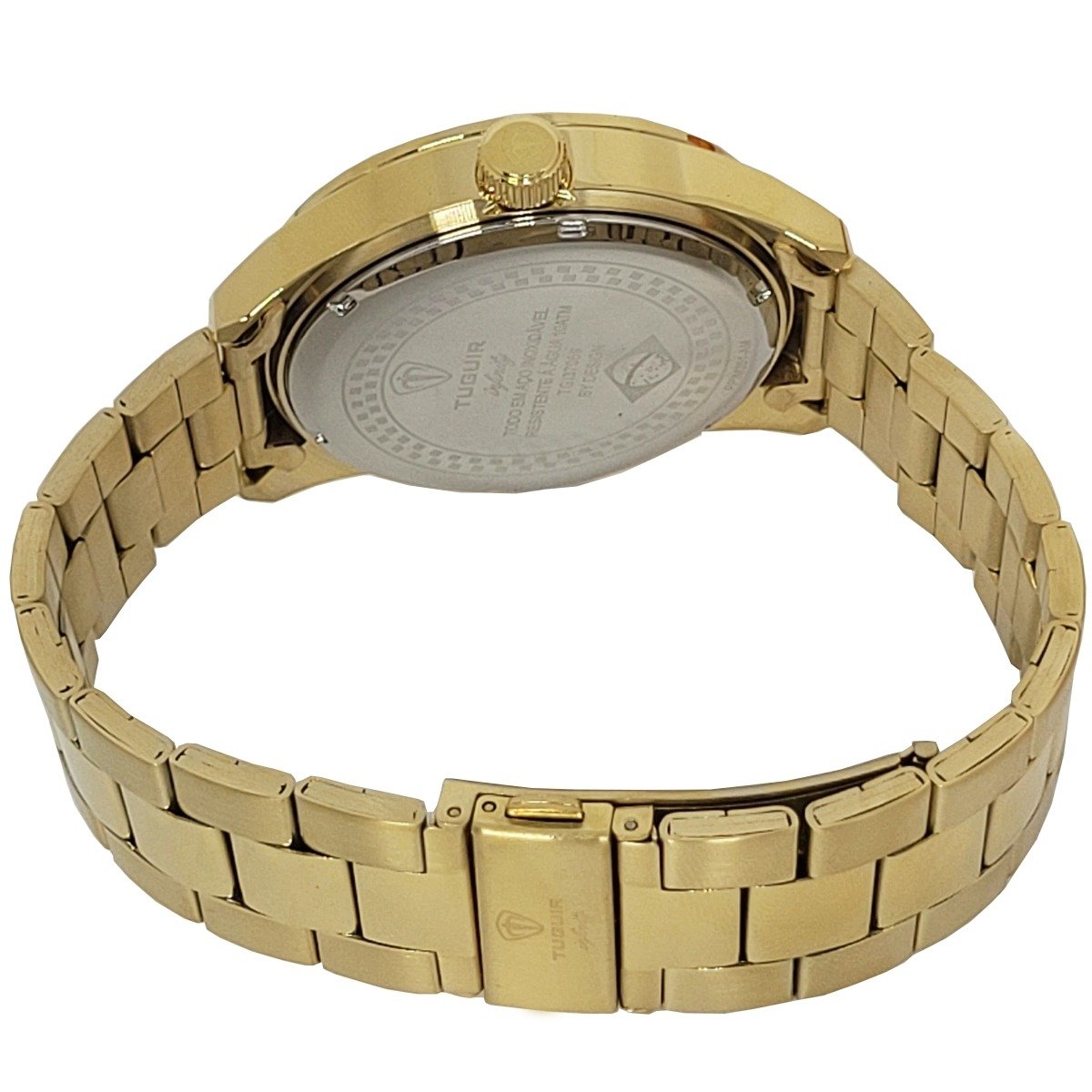 Relógio Masculino de Aço Relógio MultiFunção Tuguir Analógico Infinity TGI37059 Dourado e Marrom Dourado 4