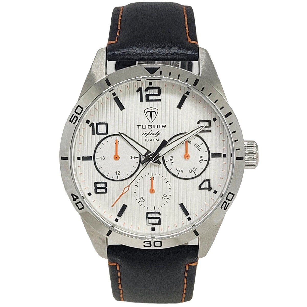 Relógio MultiFunção Masculino Tuguir Analógico Infinity TGI37061 - Preto e Branco Preto 1