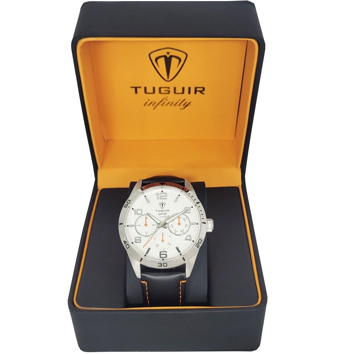 Relógio MultiFunção Masculino Tuguir Analógico Infinity TGI37061 - Preto e Branco Preto 3