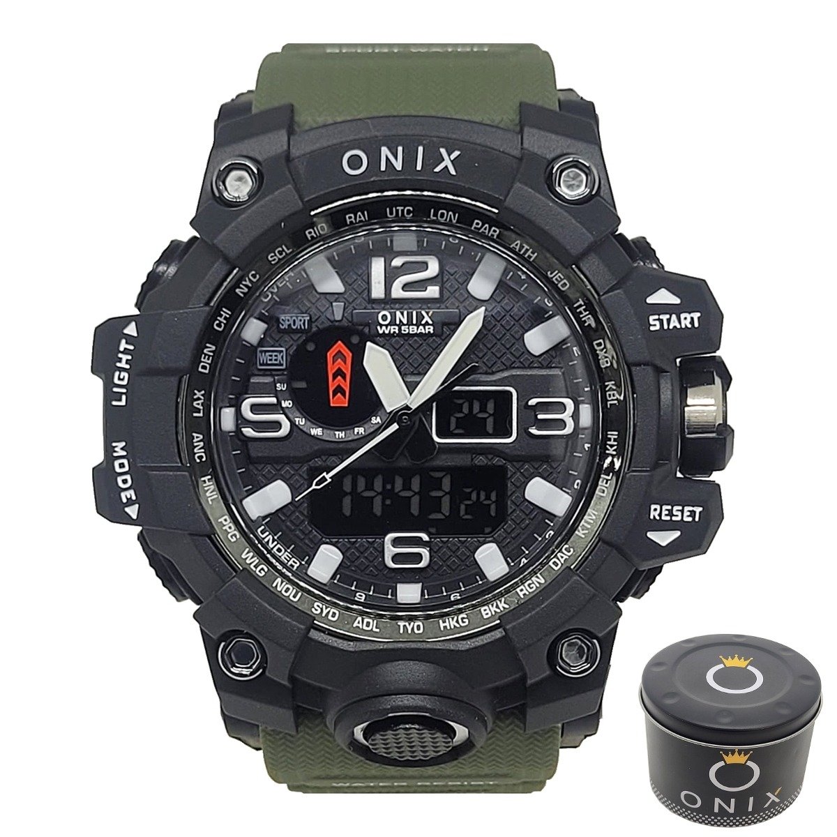 Relógio Masculino Relógio Onix AnaDigi OX117 Verde e Preto Verde 3