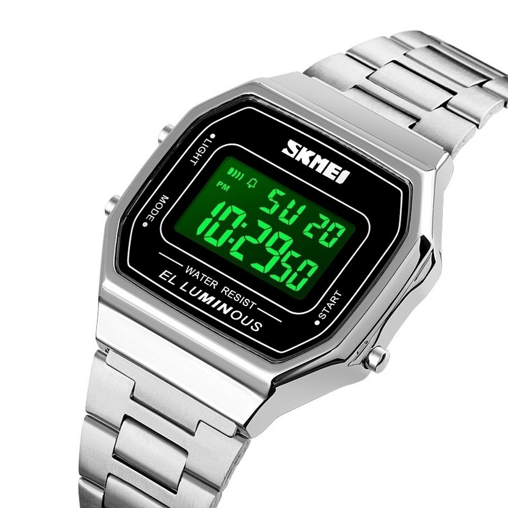 Relógio Unissex Skmei Digital 1647 Prata Prata 2