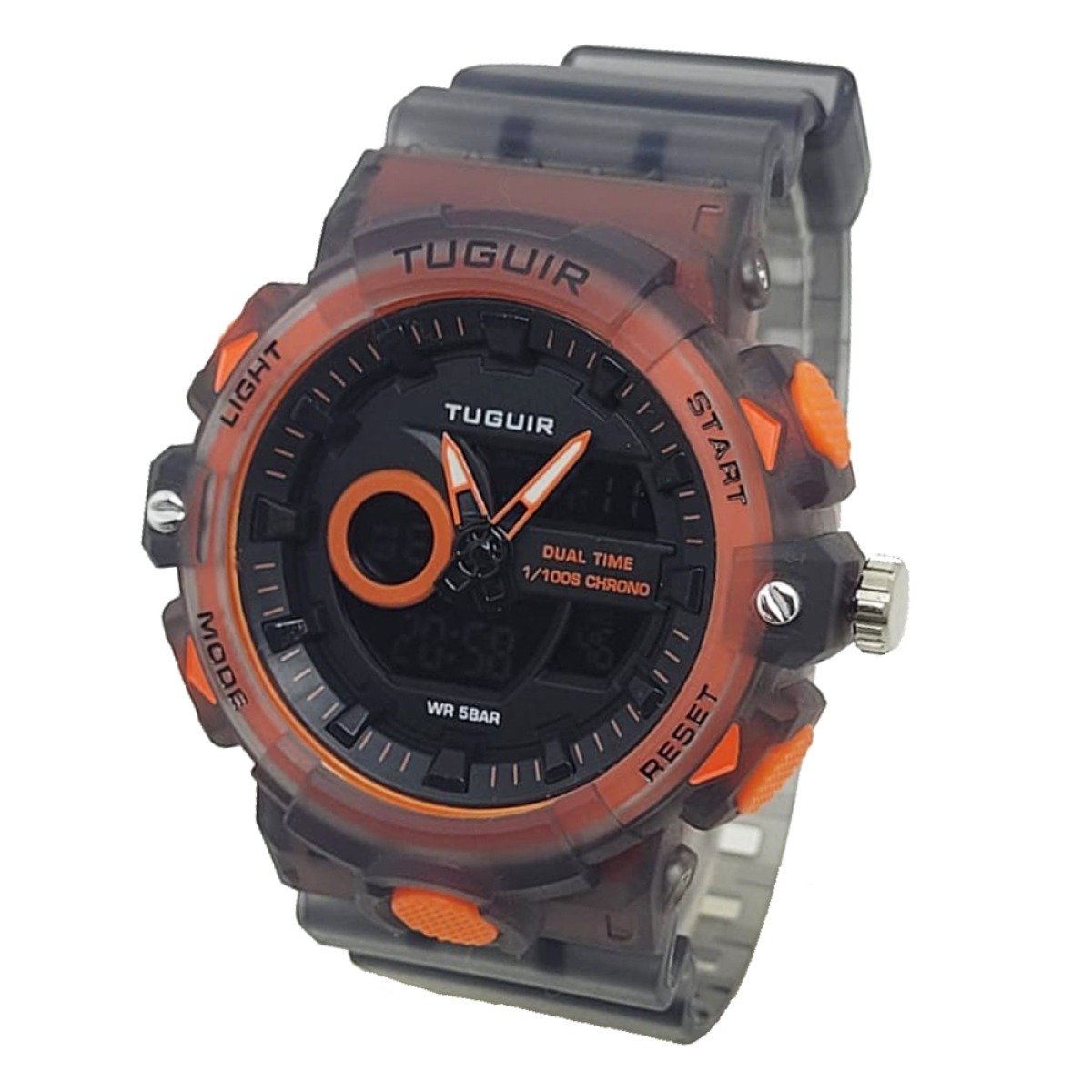 Relógio Masculino Relógio Tuguir AnaDigi TG30415 Cinza e Laranja Cinza 2