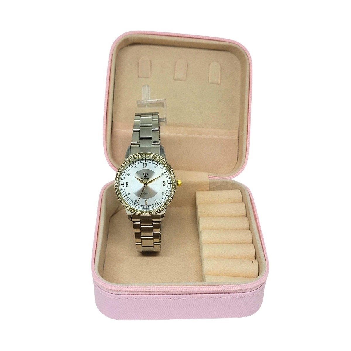 Relógio Feminino Relógio Tuguir Analógico TG199 Prata e Dourado Prata 2