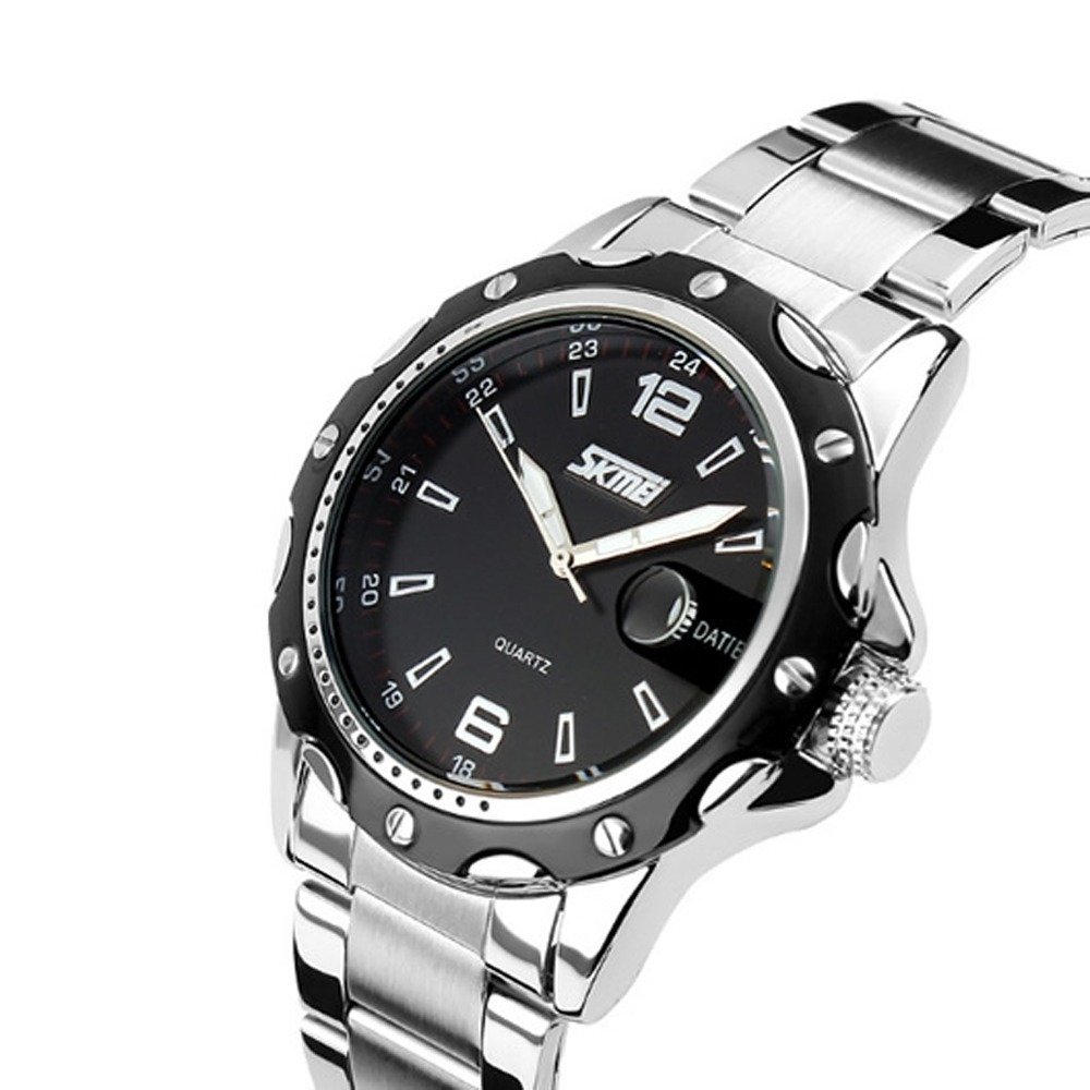 Relógio Masculino Skmei Analógico 0992 Prata e Preto Prata 2