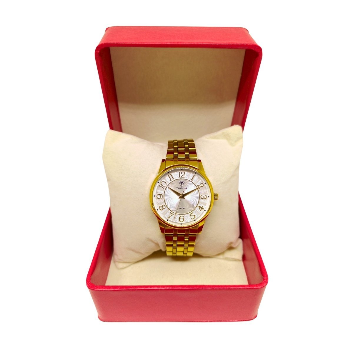 Relógio Feminino Tuguir Analógico 2134 Dourado e Branco Dourado 2