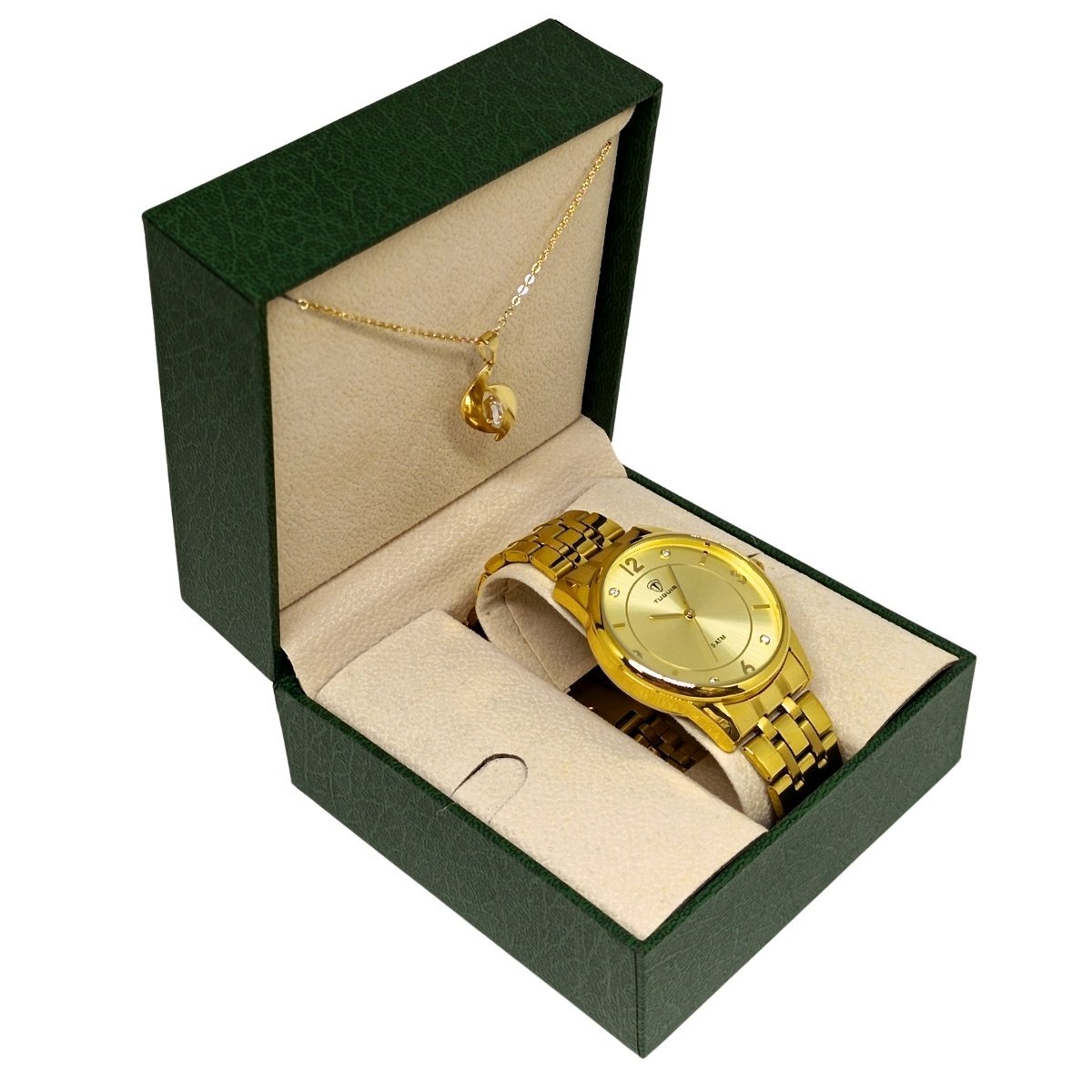 Relógio Feminino Tuguir Analógico 9182D Dourado Dourado 3