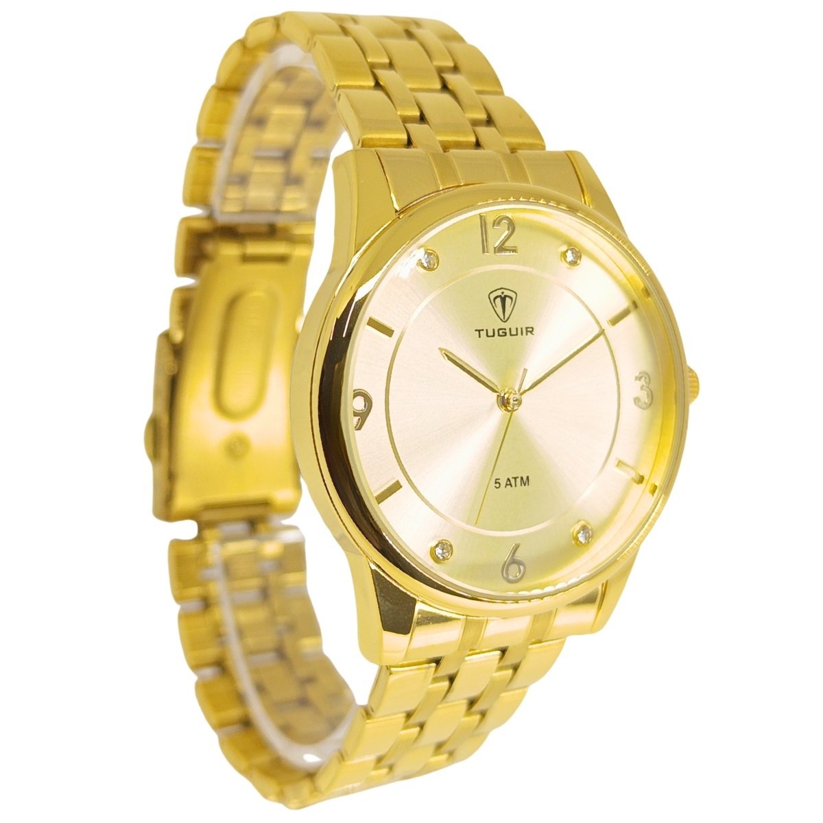 Relógio Feminino Tuguir Analógico 9182D Dourado Dourado 4