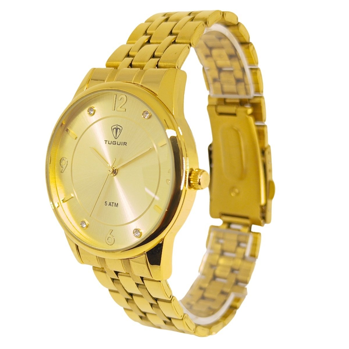 Relógio Feminino Tuguir Analógico 9182D Dourado Dourado 5