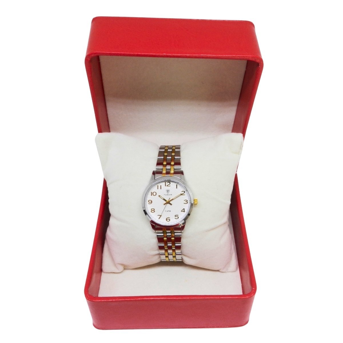 Relógio Feminino Tuguir Analógico 9182C Prata e Dourado Prata 2
