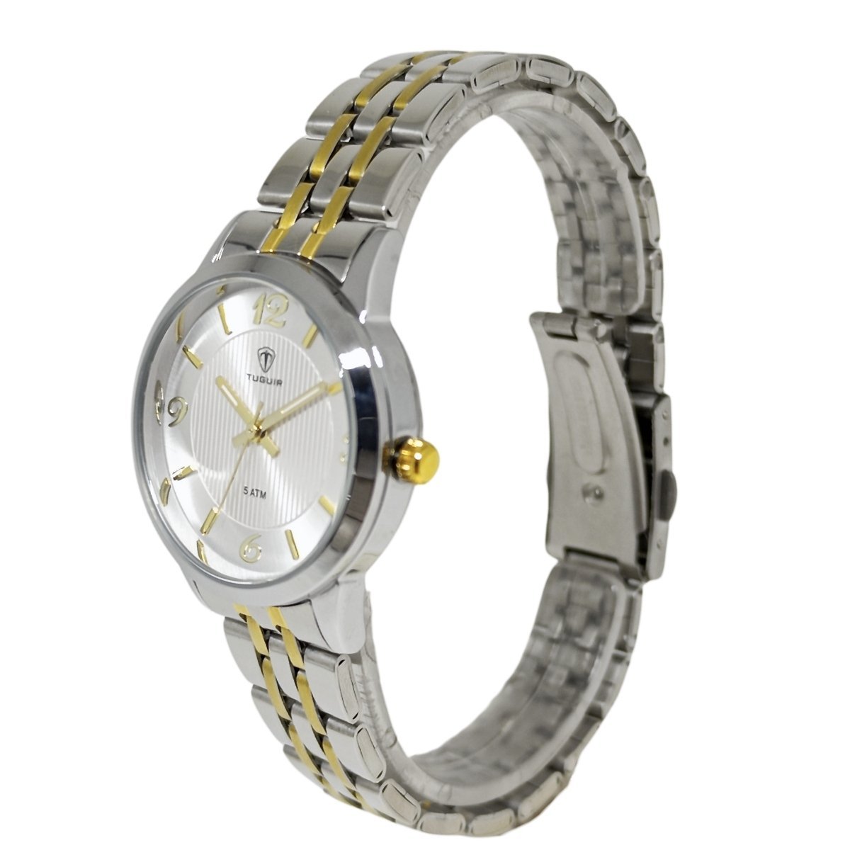 Relógio Feminino Tuguir Analógico 9182A Prata e Dourado Prata/Dourado 5