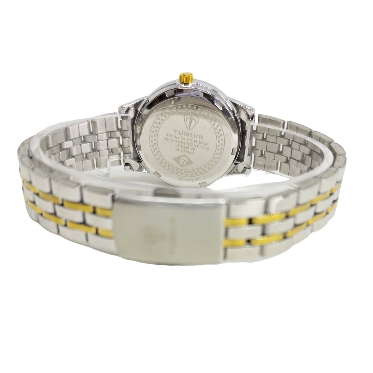 Relógio Feminino Tuguir Analógico 9182B Prata e Dourado Prata 6