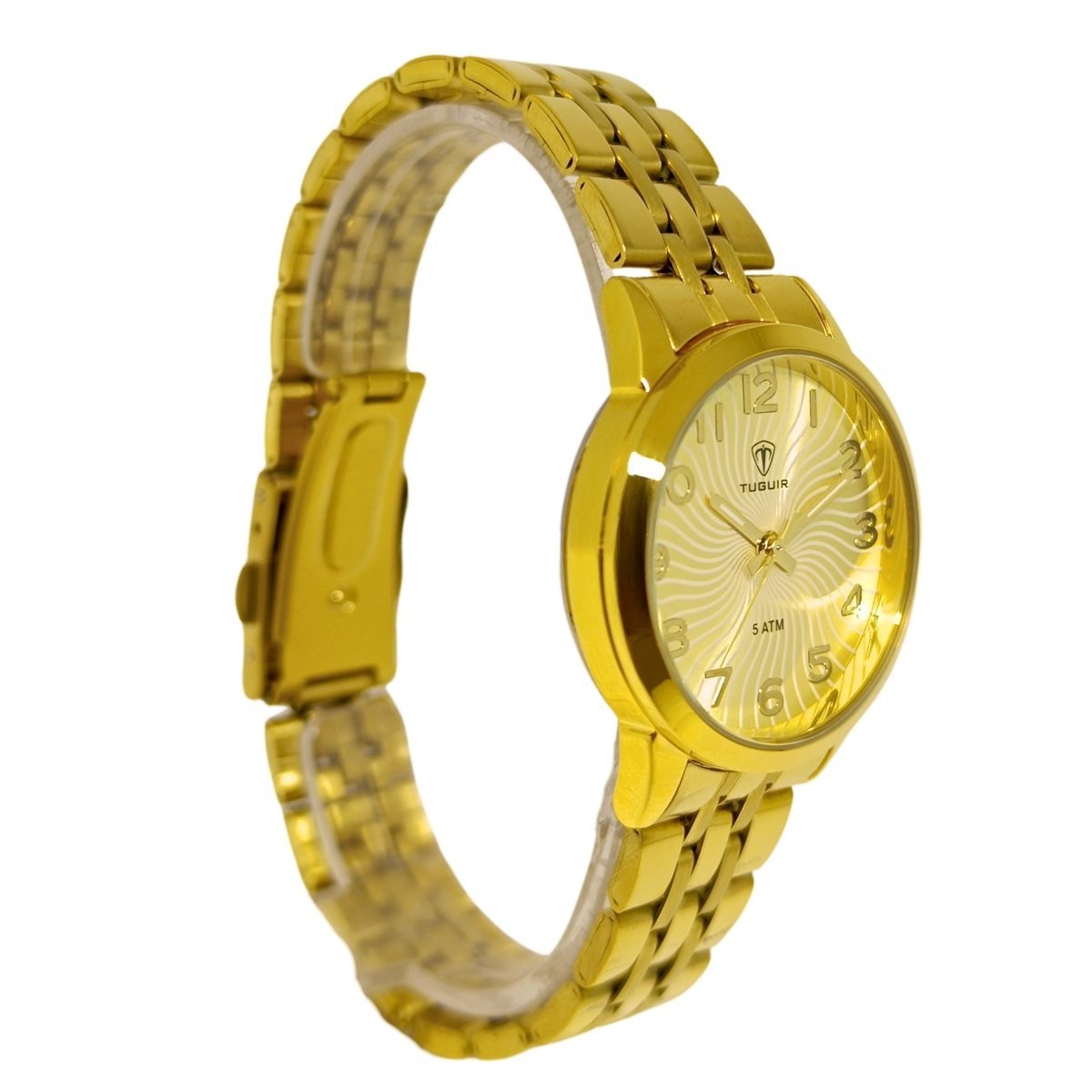 Relógio Feminino Tuguir Analógico 9182C Dourado Dourado 4