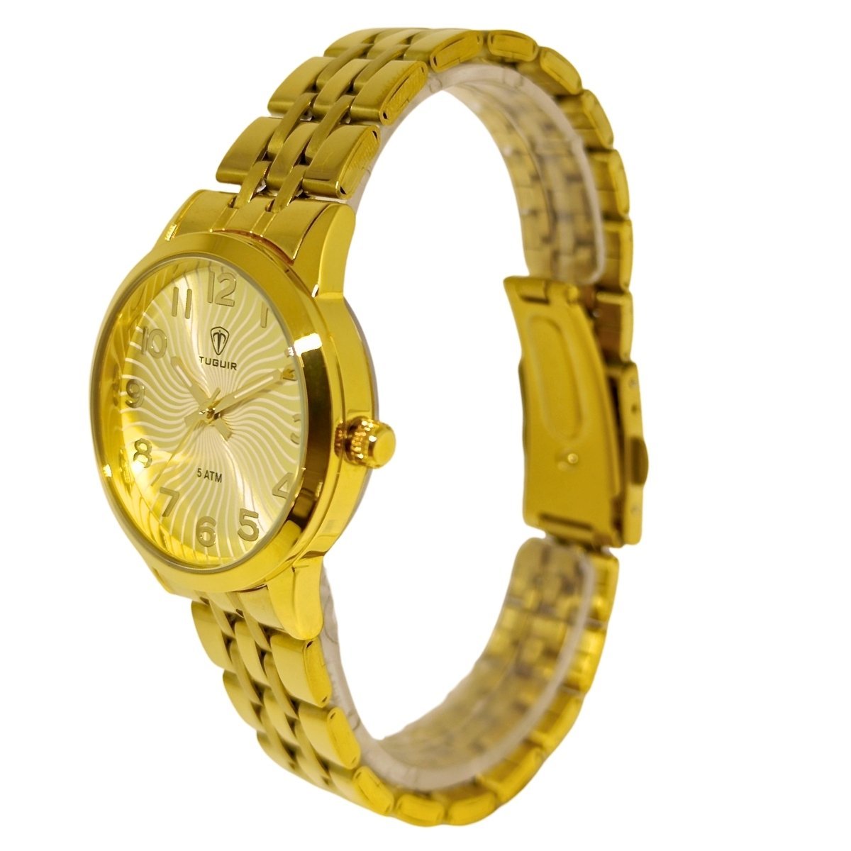Relógio Feminino Tuguir Analógico 9182C Dourado Dourado 5