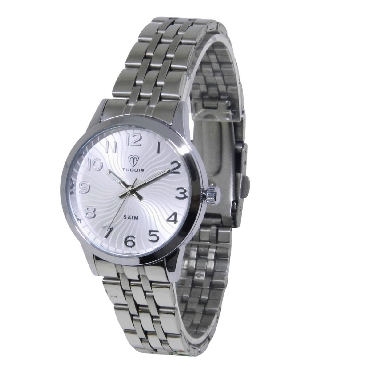 Relógio Feminino Tuguir Analógico 9182C Prata Prata 5