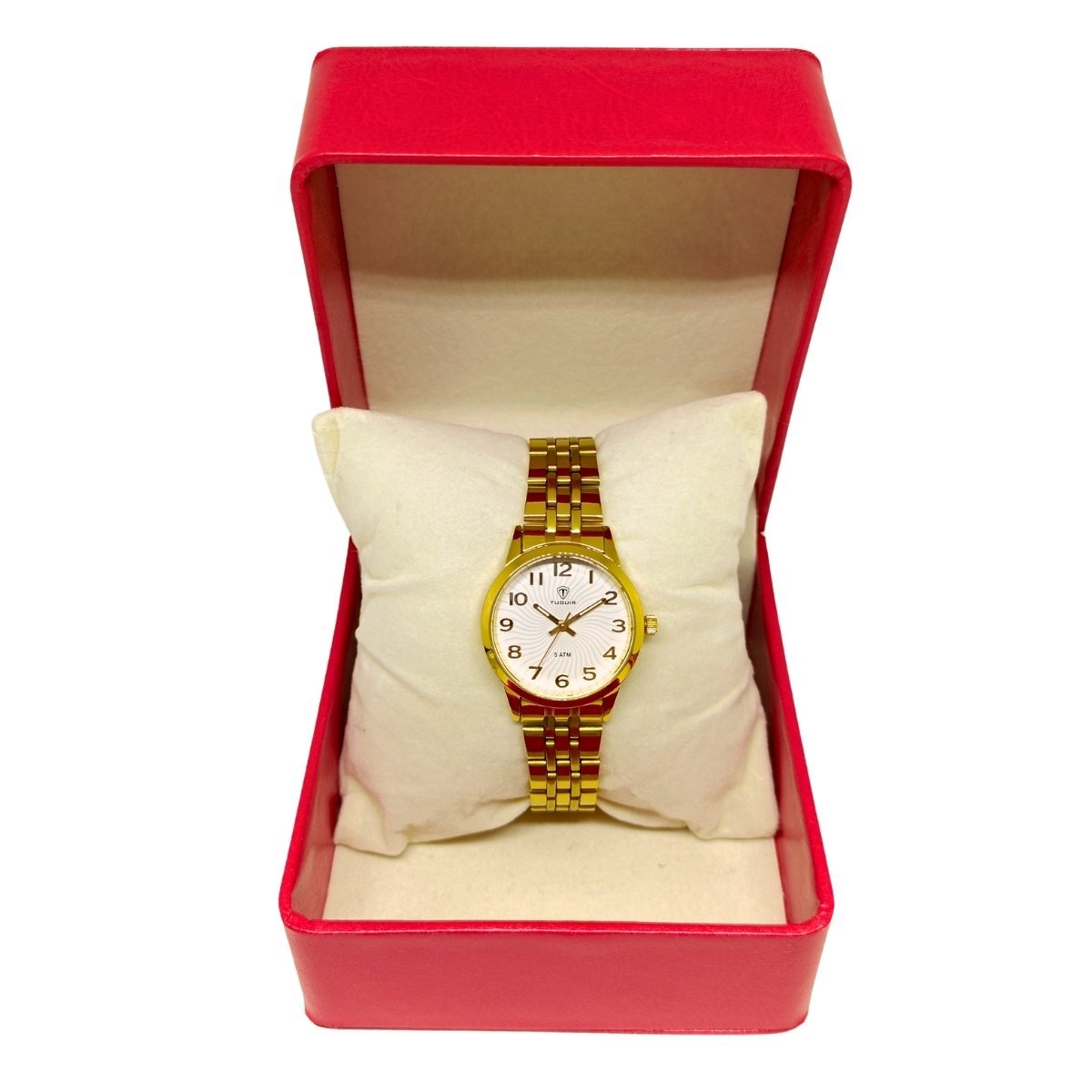 Relógio Feminino Tuguir Analógico 9182B Dourado e Branco Dourado 2