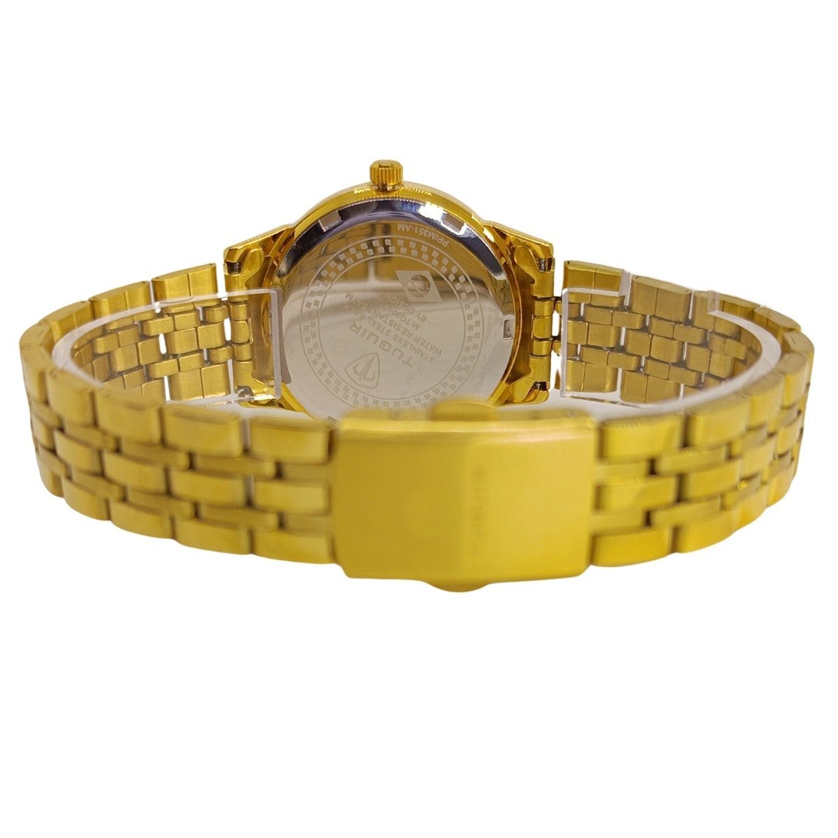 Relógio Feminino Tuguir Analógico 9182B Dourado e Branco Dourado 6