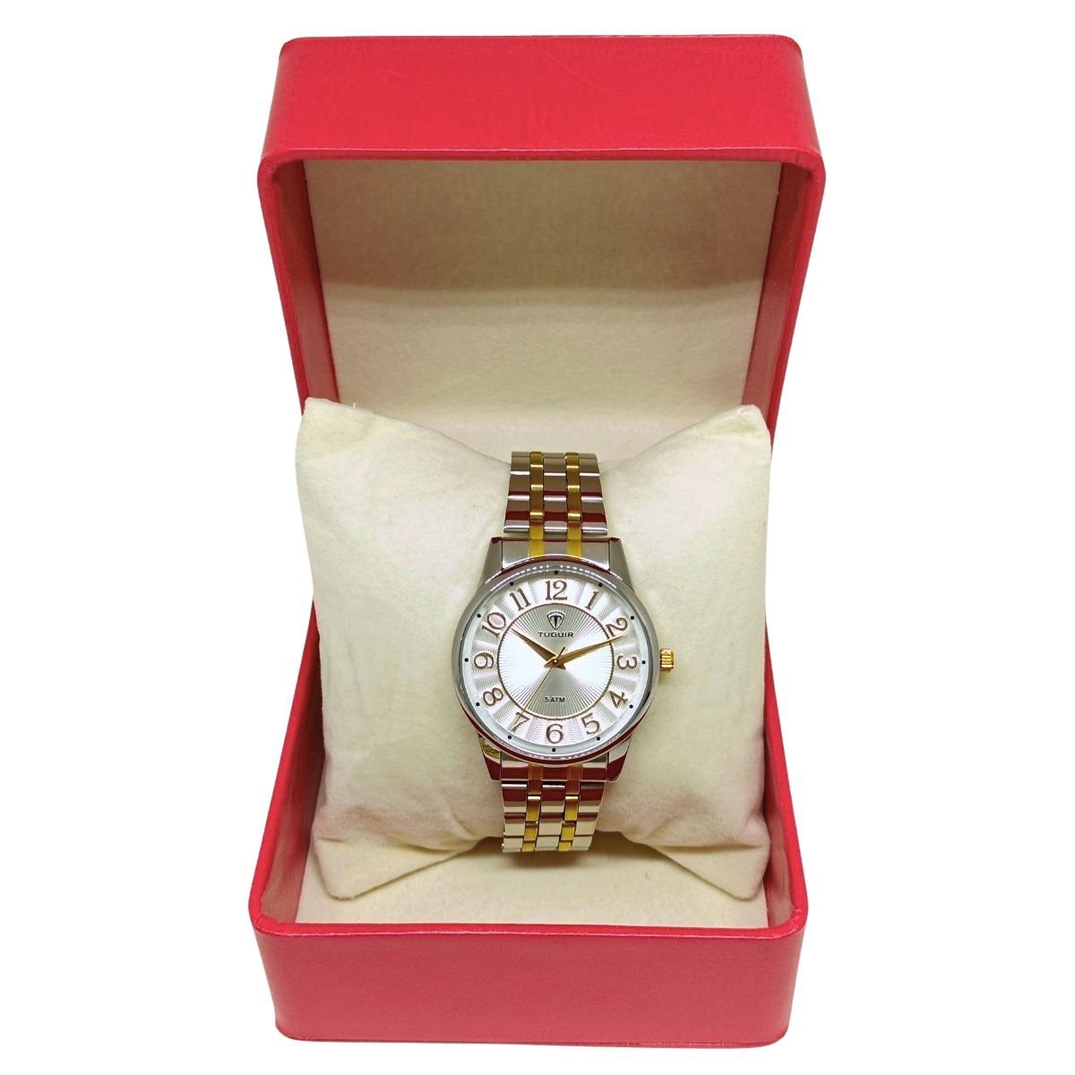 Relógio Feminino Tuguir Analógico 2134 Prata e Dourado Prata/Dourado 2