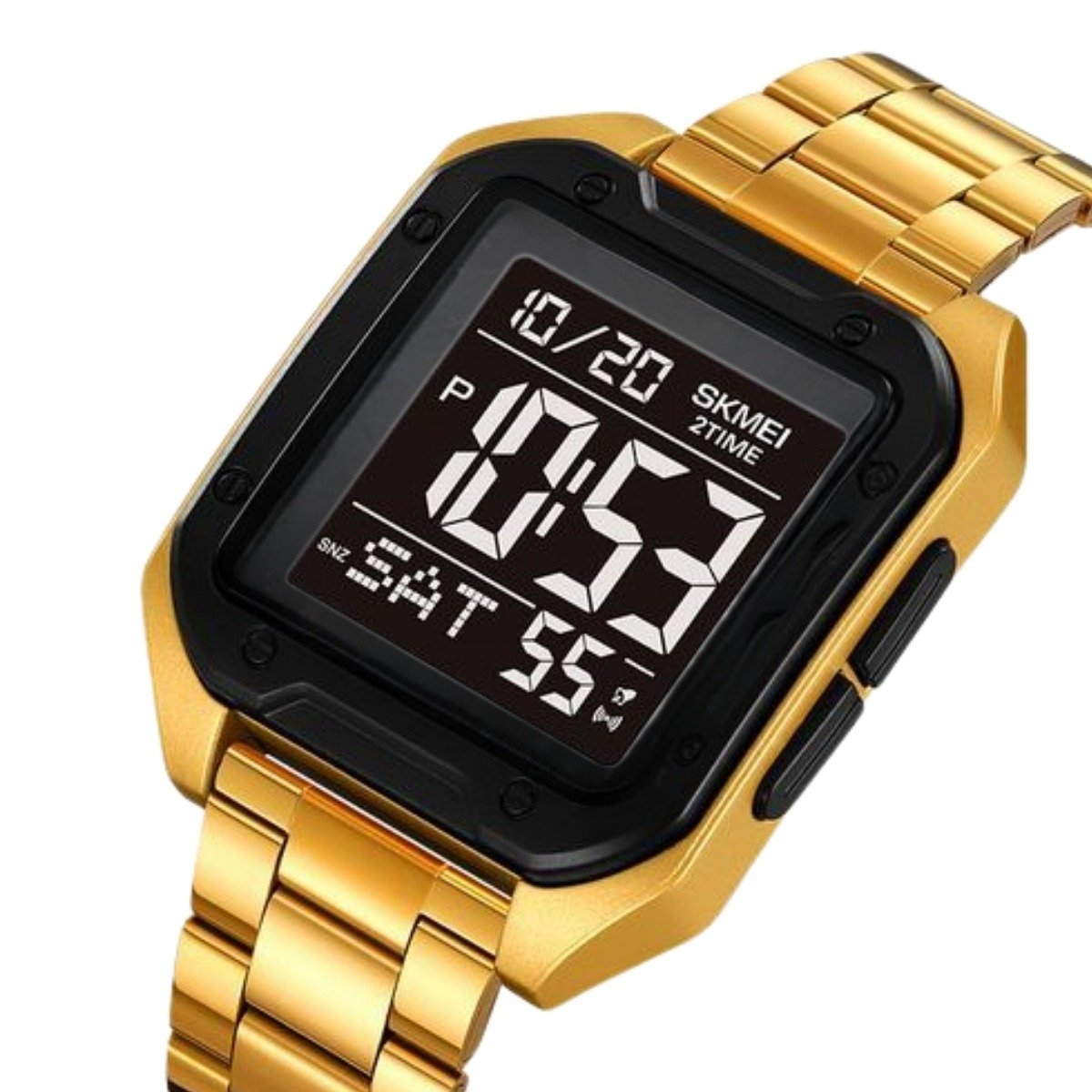 Relógio Masculino Relógio Skmei Digital 2128 Dourado e Preto Dourado 2
