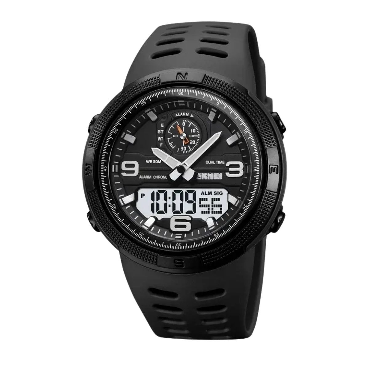 Relógio Masculino Skmei AnaDigi 1655 Preto Preto 1