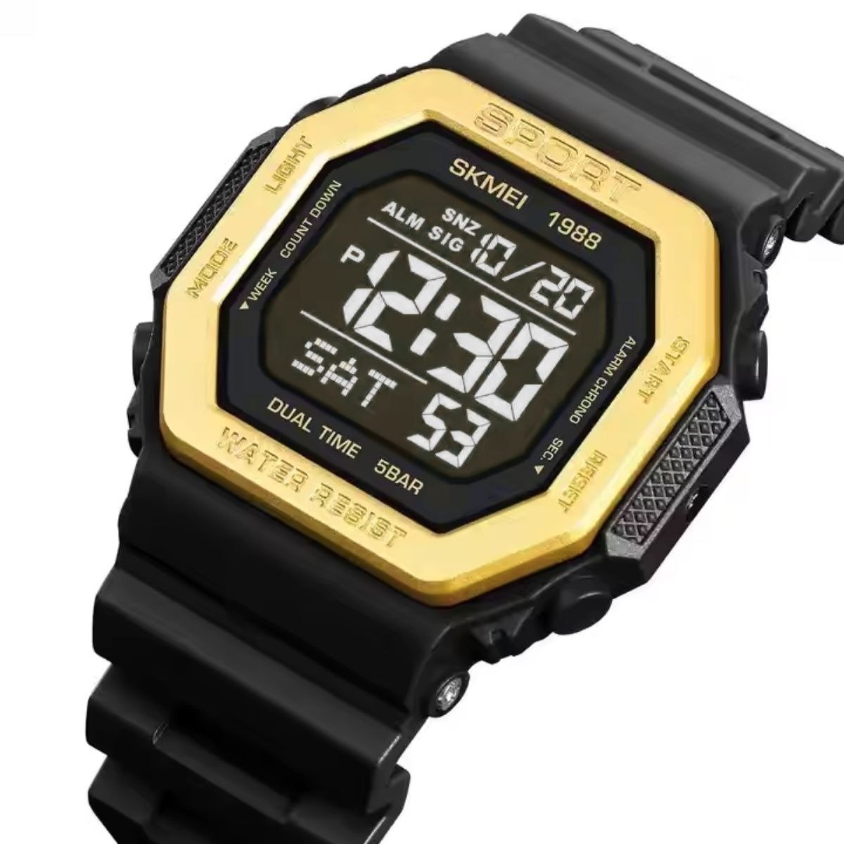 Relógio Masculino Skmei  1988 Preto e Dourado Preto 2