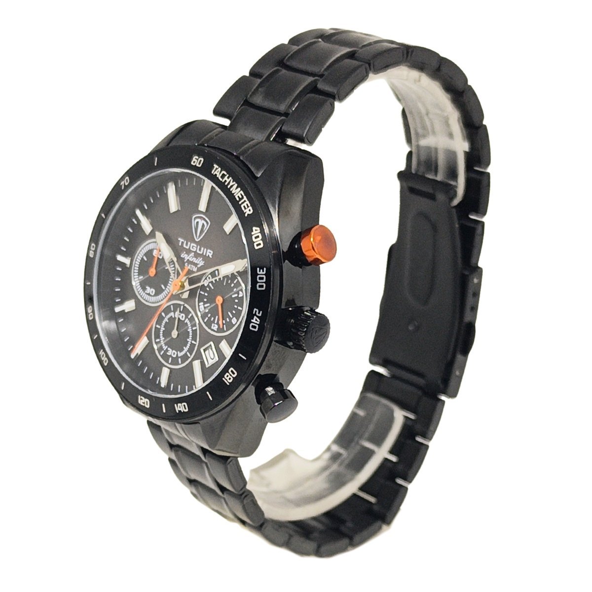 Cronógrafo Masculino Tuguir Analógico Infinity 23-2231 - Preto Preto 4