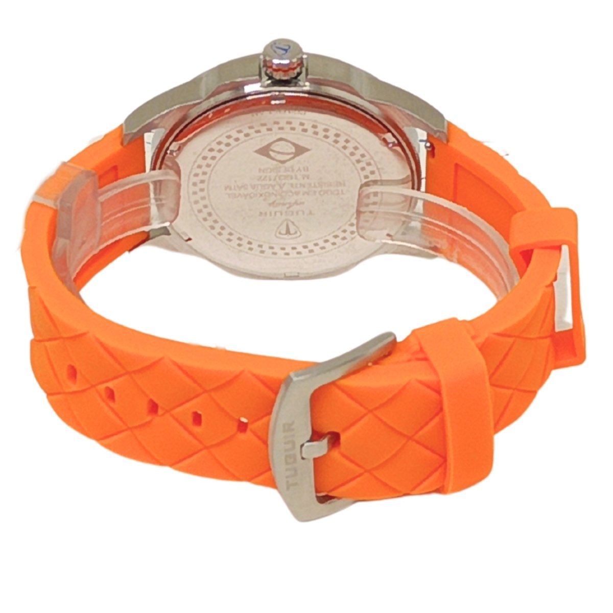Relógio Masculino Tuguir Analógico Infinity 23-2236 - Prata e Laranja Prata/Laranja 5