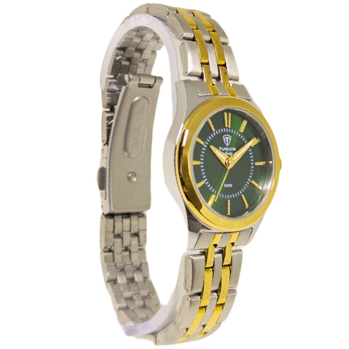 Relógio Feminino Tuguir Analógico Infinity 2462H - Prata e Verde Prata/Dourado 3