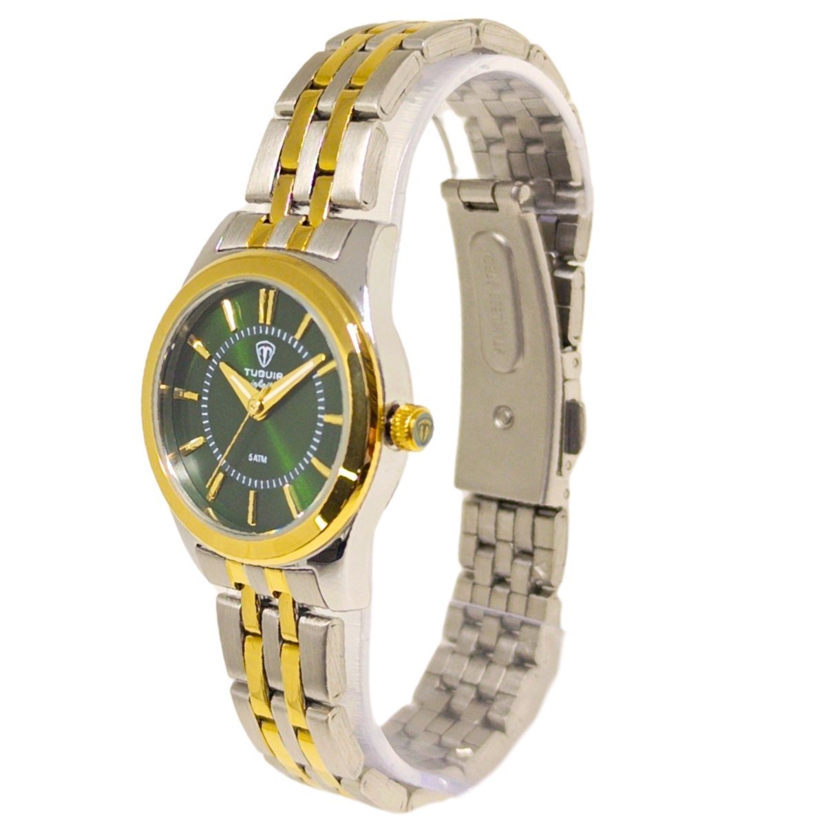 Relógio Feminino Tuguir Analógico Infinity 2462H - Prata e Verde Prata/Dourado 4