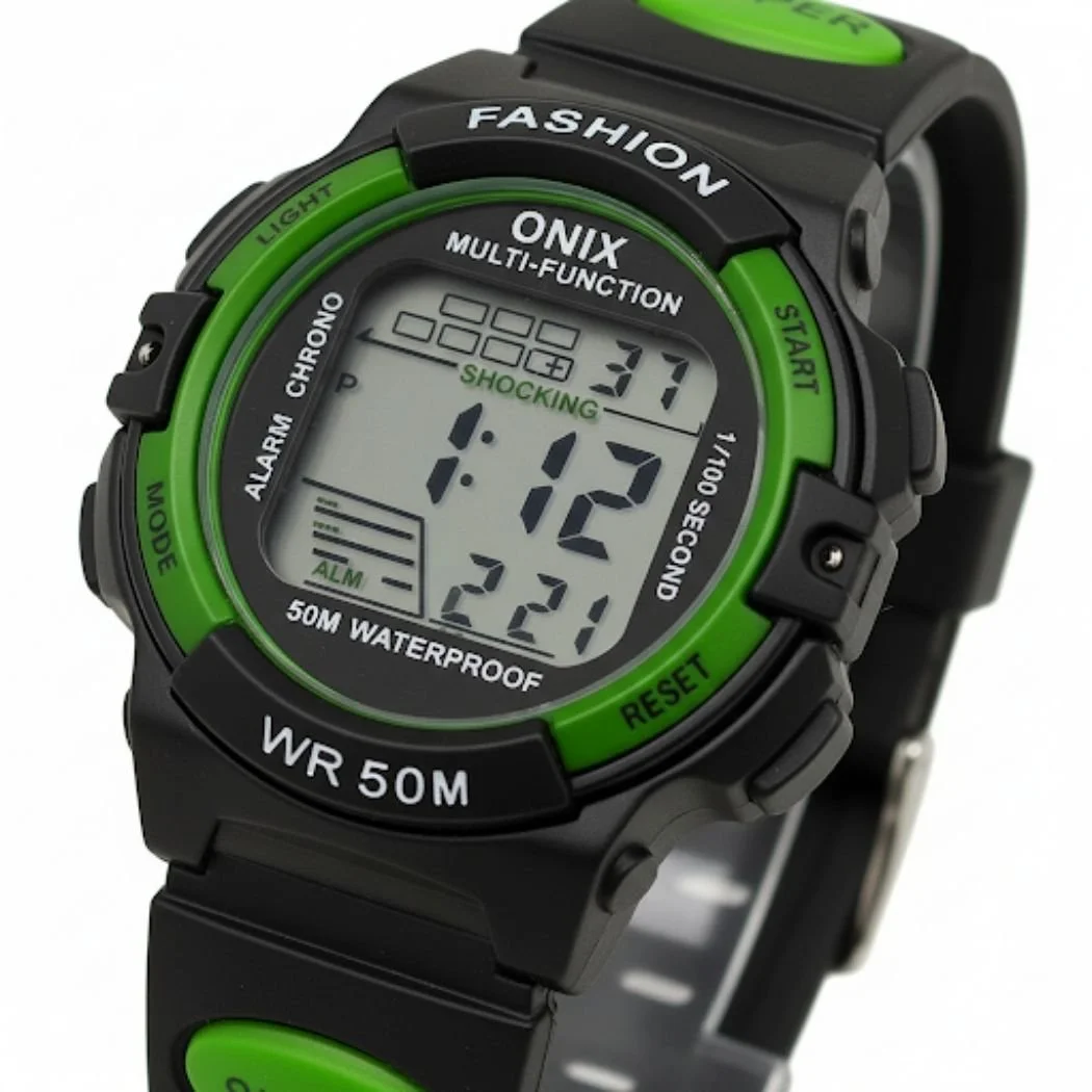 Relógio Menina Onix Digital IT-619 (0162) Preto e Verde Preto 3